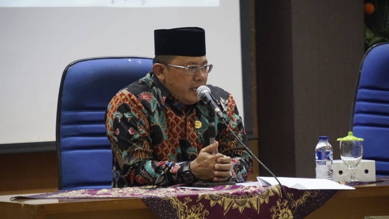 Kepala Kanwil Kemenag DKI Jakarta Saiful Mujab saat memberikan sambutan