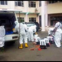 Minimalisir Penyebaran Covid-19, Kankemenag Kota Jakarta Utara Lakukan Disinfektan