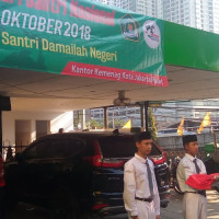 Santri MA Al Qalam Jakarta Pusat pada Upacara Peringatan Hari Santri Nasional 2018