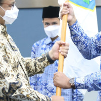 Lepas Kafilah DKI Jakarta, Anies Berharap Juara Umum  di Ajang STQ Nasional Kembali Diraih