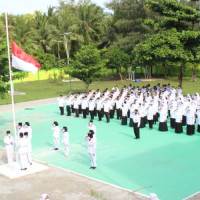 Upacara Peringatan Hari Amal Bhakti (HAB) ke - 76 Kemenag RI di Kepulauan Seribu
