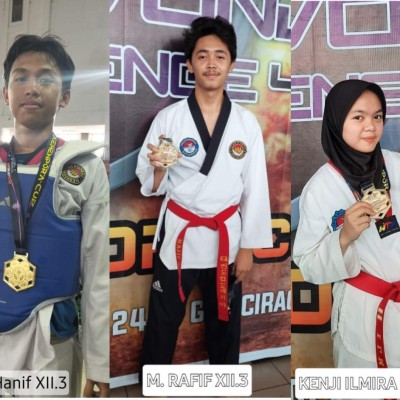 Atlet Taekwondo MAN 4 Jakarta Raih 3 Medali Emas KEMENPORA Cup 2024