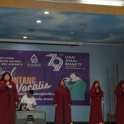 Tampil di Final Lomba Bintang Vocalis HAB Kemenag Ke- 79 : Tri Auliyah Sumbangkan Suara Emas