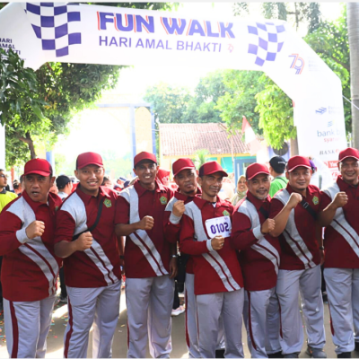 Partisipasi ASN Kemenag Kepulauan Seribu Dalam Fun Walk HAB Ke-79 Kemenag RI