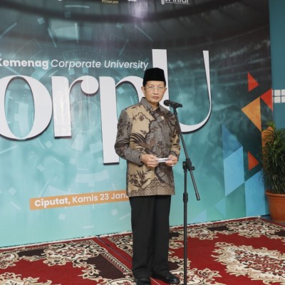 Menag Rilis Pusat Informasi Strategi Kebijakan Keagamaan dan Kemenag Corpu