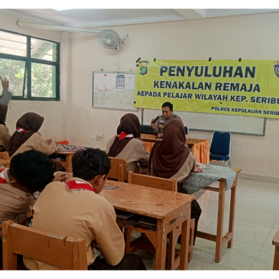 Puluhan Siswa MTsN 26 Kepulauan Seribu Ikuti Penyuluhan Kenakalan Remaja Dan Penyalahgunaan Narkoba