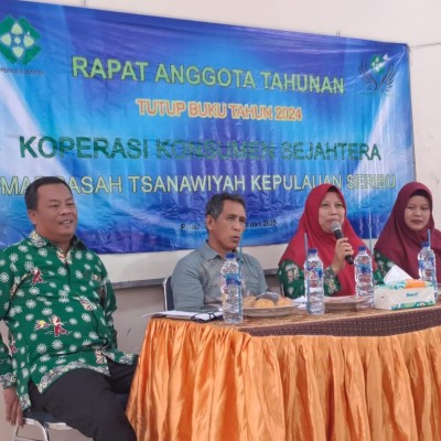 Koperasi Konsumen Sejahtera MTsN 26 Kepulauan Seribu Gelar Rapat Anggota Tahunan