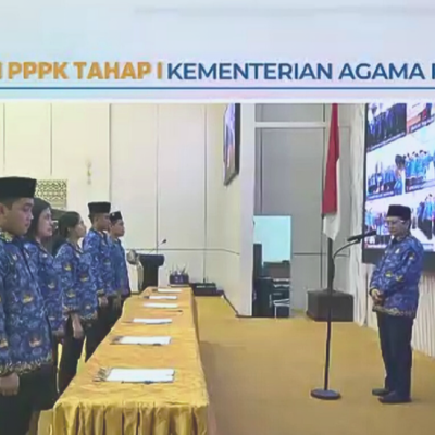 Menag Lantik 71.336 PPPK Kementerian Agama Secara Nasional