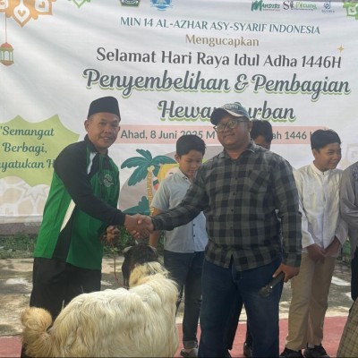 Idul Adha Jadi Momentum Pendidikan Karakter di MIN 14 Al-Azhar Asy-Syarif