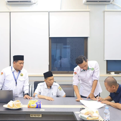 Penandatanganan Kontrak Pembangunan Gedung PLHUT Kemenag Kepulauan Seribu Tahun 2025