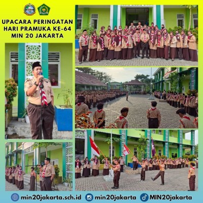 Upacara Hari Pramuka ke-64, MIN 20 Jakarta Gaungkan Nilai Disiplin dan Tanggung Jawab