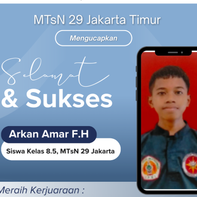 Arkan, Siswa MTsN 29 Jakarta, Raih Juara 2 di Kejuaraan Pencak Silat Piala Walikota Jakarta Timur