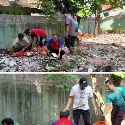 Kerja Bakti Persiapan Pembangunan Ruang Pojok Baca di MTsN 29 Jakarta