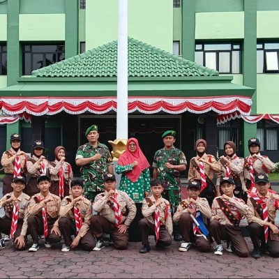 Dandim 0505/JT Ajak Pramuka MTsN 6 Jakarta Jadi Generasi Tangguh Hadapi Tantangan Global