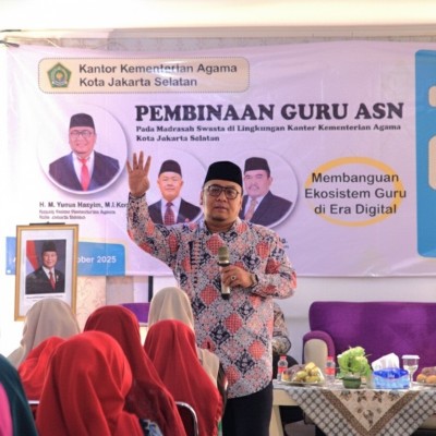 165 Guru Madrasah Swasta Ikuti Pembinaan dan Sosialisasi Inovasi Digital Kemenag Jakarta Selatan