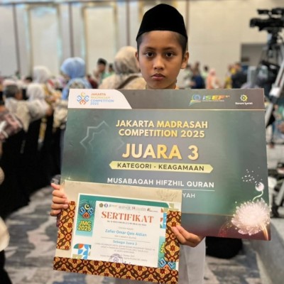 Hafalan Penuh Keikhlasan, Zavier Omar Siswa MIN 4 Jakarta Selatan Sabet Juara 3 MHQ di JMC 2025