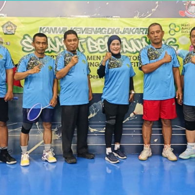 Meriahkan HAB ke-80, Kemenag Kepulauan Seribu Ikuti Lomba Badminton Tingkat Kanwil