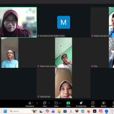 Bekali Calon Pengantin Menuju Keluarga Sakinah, KUA Kepulauan Seribu Utara Gelar Bimwin Virtual