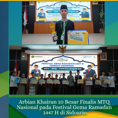 Siswa MTsN 32 Jakarta Selatan Raih 10 Besar MTQ Nasional di Festival Gema Ramadan 1447 H