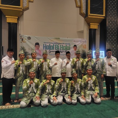 Hadroh MAN 8 Jakarta Semarakkan Halalbihalal Kanwil Kemenag DKI