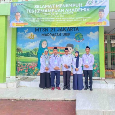 Hari Pertama TKA, MTsN 21 Jakarta Dipantau Langsung Kakanwil Kemenag DKI