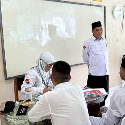 Kasi Pendis Kemenag Kepulauan Seribu Monitoring Ujian Praktik di MTsN 26 Pulau Tidung
