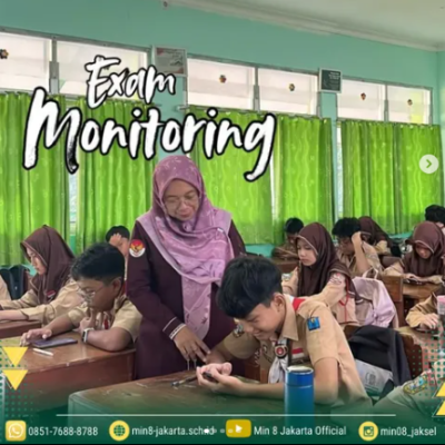 Kepala MIN 8 Jakarta Monitoring Pelaksanaan ASAS Semester Genap Kelas VI