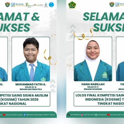 Empat Siswa MAN 9 Jakarta Lolos Final KOSSMI 2026, Perkuat Daya Saing Madrasah di Tingkat Nasional