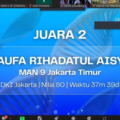 Siswa MAN 9 Jakarta Timur Raih Juara 2 ONLIMPIADE 2026, Harumkan Nama Madrasah di Tingkat Nasional