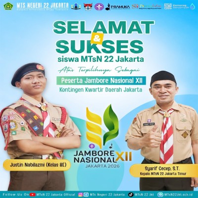 Siswa MTsN 22 Jakarta Lolos Jambore Nasional Pramuka XII 2026, Siap Harumkan Nama Madrasah