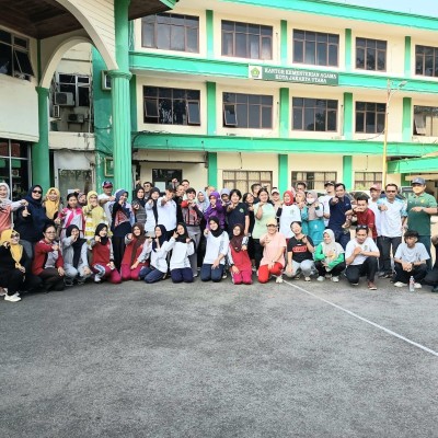 Hidupkan Budaya Sehat, ASN Kankemenag Jakarta Utara Antusias Ikuti Senam Bersama