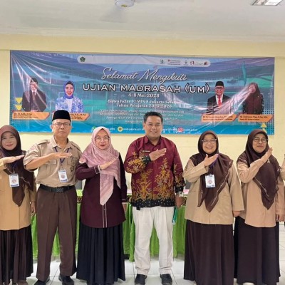 Pengawas Kankemenag Jakarta Selatan Apresiasi Pelaksanaan Ujian Madrasah di MIN 8 Jakarta