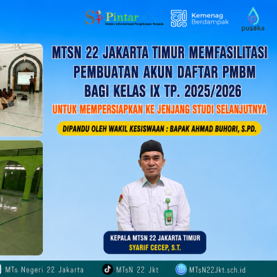 MTsN 22 Jakarta Timur Fasilitasi Pembuatan Akun PMBM bagi Siswa Kelas IX