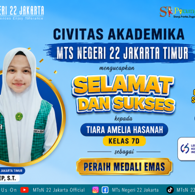 Siswi MTsN 22 Jakarta Timur Raih Medali Emas Olimpiade Bahasa Indonesia Tingkat Nasional