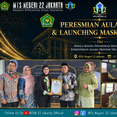 MTsN 22 Jakarta Resmikan Aula Si Dudu dan Luncurkan Maskot Madrasah
