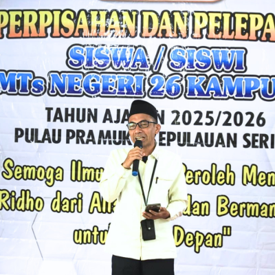 MTsN 26 Kepulauan Seribu Lepas Siswa Kelas IX, Kasi Bimas Islam Tekankan Pendidikan Berkarakter
