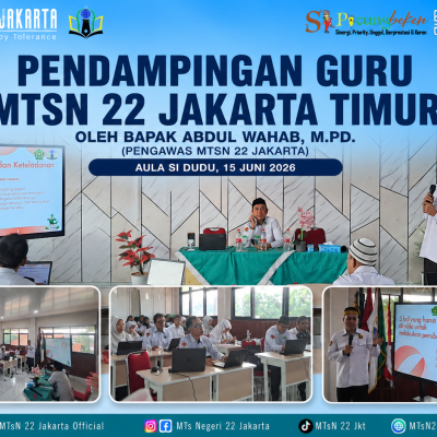MTsN 22 Jakarta Timur Perkuat Kompetensi Guru melalui Pendampingan Pengawas Madrasah