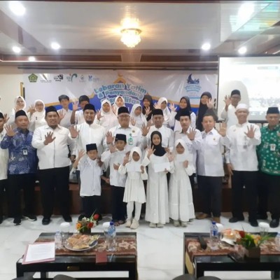 Lebaran Anak Yatim di Kantor Kemenag Kota Jakarta Pusat, Salurkan 300 Paket Santunan