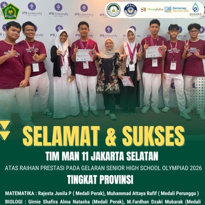 MAN 11 Jakarta Selatan Raih Delapan Medali pada SHSO 2026 Tingkat Provinsi