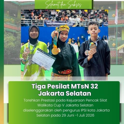 Atlet MTsN 32 Jakarta Borong Prestasi pada Kejuaraan Pencak Silat Walikota Cup V
